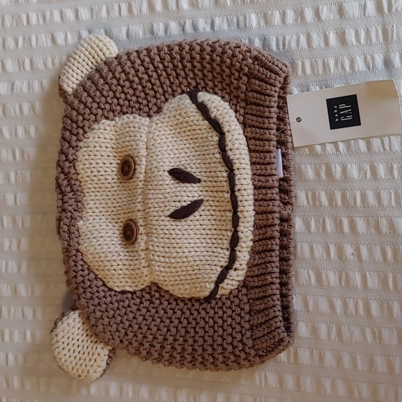 Nwt Baby Gap Knitted Monkey Hat - Picture 1 of 10